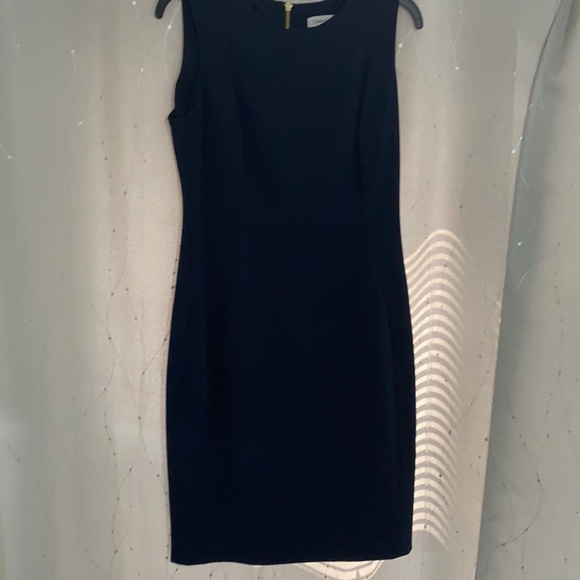 Calvin Klein Navy Blue Sheath Sleeveless Dress - Picture 2 of 3
